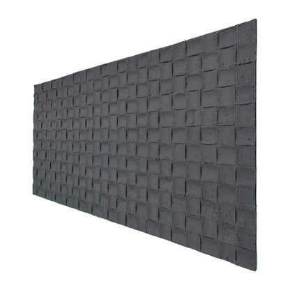 Set 9 panouri decorative din praf de piatra, Naimeed D7343, flexibile, ignifuge, strat protector ceramic, rezistente la razele UV, 120x60x0.2 cm, gri inchis