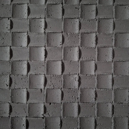 Set 9 panouri decorative din praf de piatra, Naimeed D7343, flexibile, ignifuge, strat protector ceramic, rezistente la razele UV, 120x60x0.2 cm, gri inchis