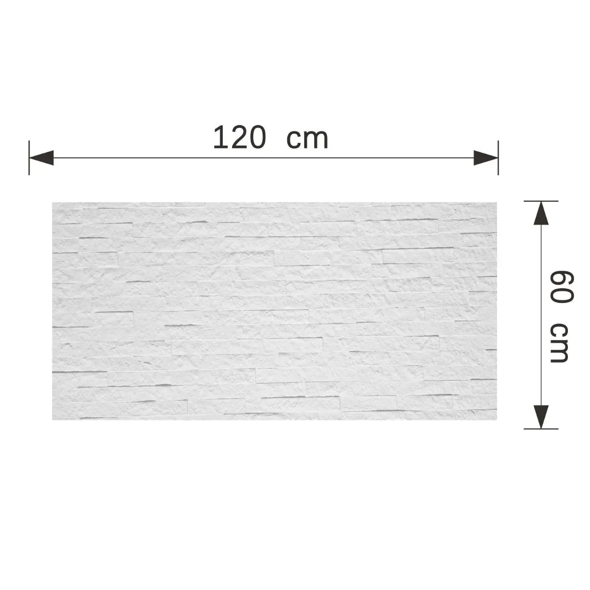 Set 12 panouri decorative din praf de piatra, Naimeed D7350, flexibile, ignifuge, strat protector ceramic, rezistente la razele UV, 120x60x0.2 cm, alb