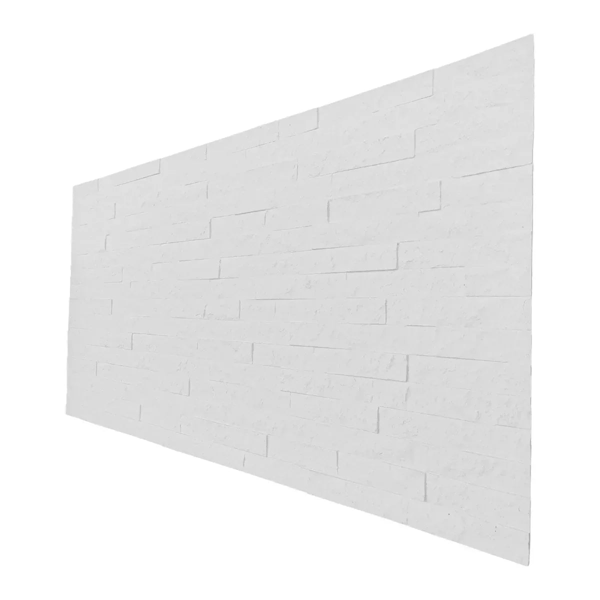 Set 12 panouri decorative din praf de piatra, Naimeed D7350, flexibile, ignifuge, strat protector ceramic, rezistente la razele UV, 120x60x0.2 cm, alb