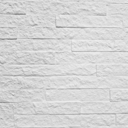 Set 12 panouri decorative din praf de piatra, Naimeed D7350, flexibile, ignifuge, strat protector ceramic, rezistente la razele UV, 120x60x0.2 cm, alb