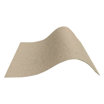 Set 12 panouri decorative din praf de piatra, Naimeed D7351, flexibile, ignifuge, strat protector ceramic, rezistente la razele UV, 120x60x0.2 cm, bej vanilie