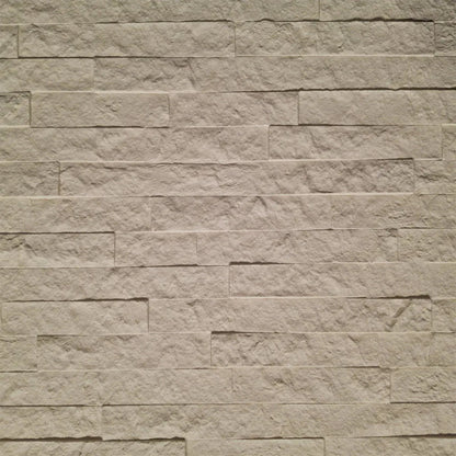 Set 12 panouri decorative din praf de piatra, Naimeed D7351, flexibile, ignifuge, strat protector ceramic, rezistente la razele UV, 120x60x0.2 cm, bej vanilie
