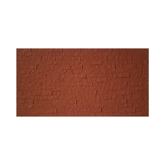 Panou decorativ din praf de piatra, Naimeed D7352, flexibil, ignifug, strat protector ceramic, rezistent la razele UV, 120x60x0.2 cm, rosu caramiziu