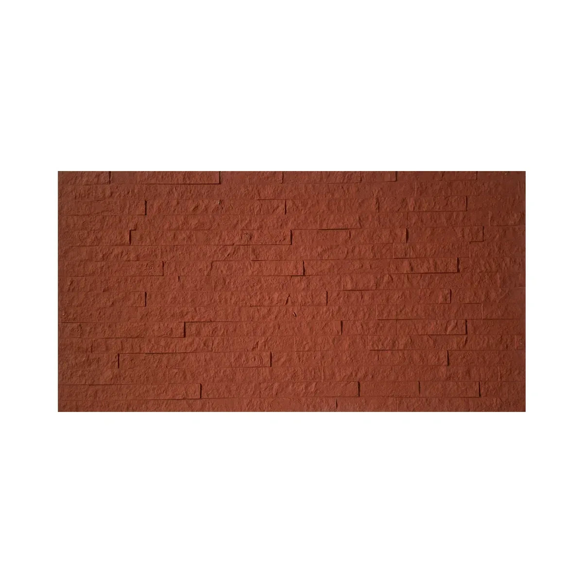 Set 12 panouri decorative din praf de piatra, Naimeed D7352, flexibile, ignifuge, strat protector ceramic, rezistente la razele UV, 120x60x0.2 cm, rosu caramiziu