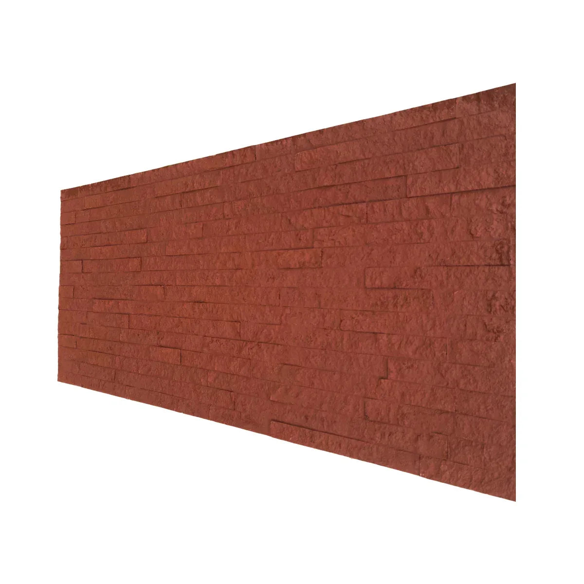 Set 12 panouri decorative din praf de piatra, Naimeed D7352, flexibile, ignifuge, strat protector ceramic, rezistente la razele UV, 120x60x0.2 cm, rosu caramiziu