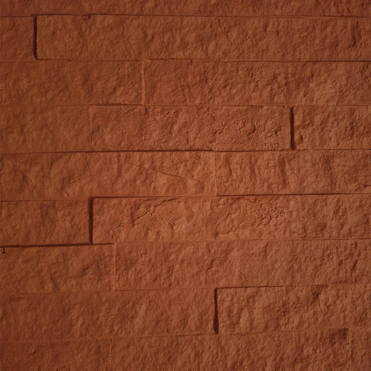 Panou decorativ din praf de piatra, Naimeed D7352, flexibil, ignifug, strat protector ceramic, rezistent la razele UV, 120x60x0.2 cm, rosu caramiziu