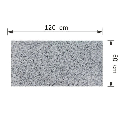 Set 16 panouri decorative din praf de piatra, Naimeed D7353, ignifuge, strat protector ceramic, rezistente la razele UV, 120x60x0.2 cm, gri granit