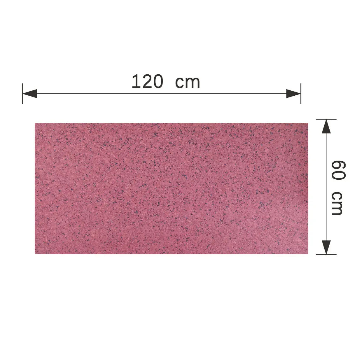 Panou decorativ din praf de piatra, Naimeed D7355, flexibil, ignifug, strat protector ceramic, rezistent la razele UV, 120x60x0.2 cm, granit roscat