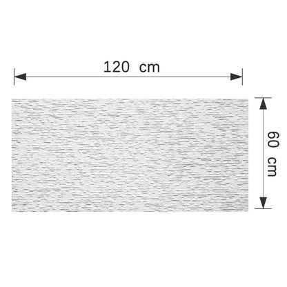 Set 12 panouri decorative din praf de piatra, Naimeed D7356, flexibile, ignifuge, strat protector ceramic, rezistente la razele UV, 120x60x0.2 cm, alb