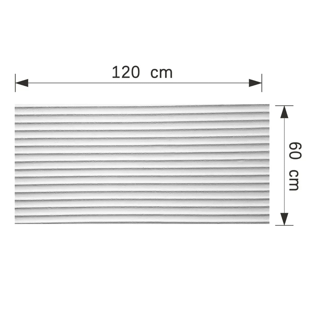 Set 10 panouri decorative din praf de piatra, Naimeed D7359, flexibile, ignifuge, strat protector ceramic, rezistente la razele UV, 120x60x0.2 cm, alb