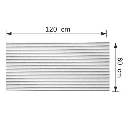 Set 10 panouri decorative din praf de piatra, Naimeed D7359, flexibile, ignifuge, strat protector ceramic, rezistente la razele UV, 120x60x0.2 cm, alb