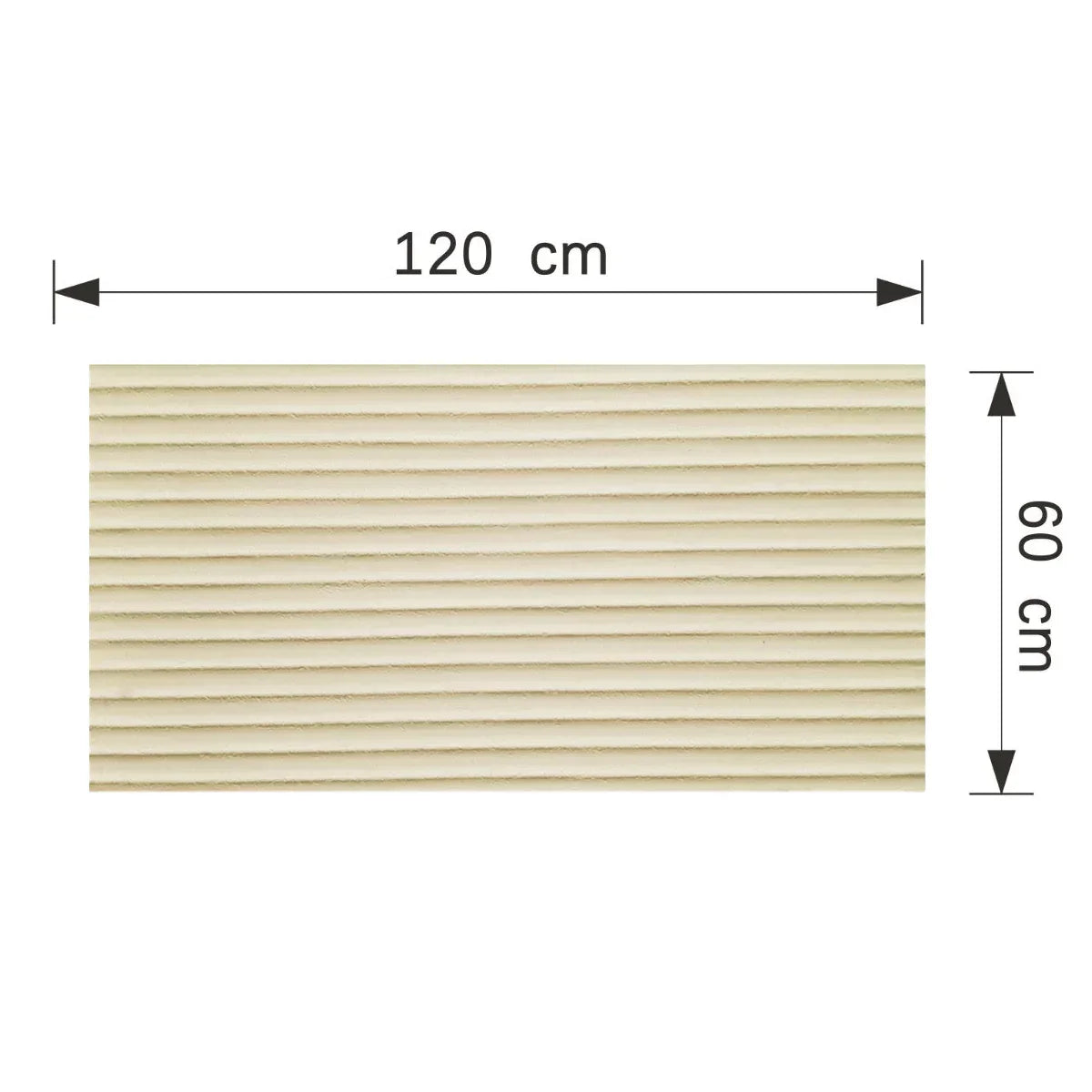 Panou decorativ din praf de piatra, Naimeed D7360, flexibil, ignifug, rezistent la razele UV, 120x60x0.2 cm, bej galbui