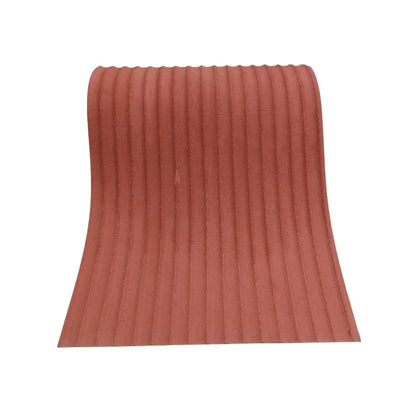 Set 10 panouri decorative din praf de piatra, Naimeed D7361, flexibile, ignifuge, strat protector ceramic, rezistente la razele UV, 120x60x0.2 cm, rosu caramiziu