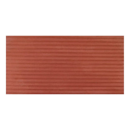 Set 12 panouri decorative din praf de piatra, Naimeed D7361, flexibile, ignifuge, strat protector ceramic, rezistente la razele UV, 120x60x0.2 cm, rosu caramiziu