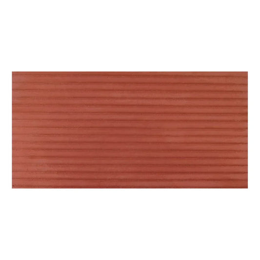 Set 12 panouri decorative din praf de piatra, Naimeed D7361, flexibile, ignifuge, strat protector ceramic, rezistente la razele UV, 120x60x0.2 cm, rosu caramiziu