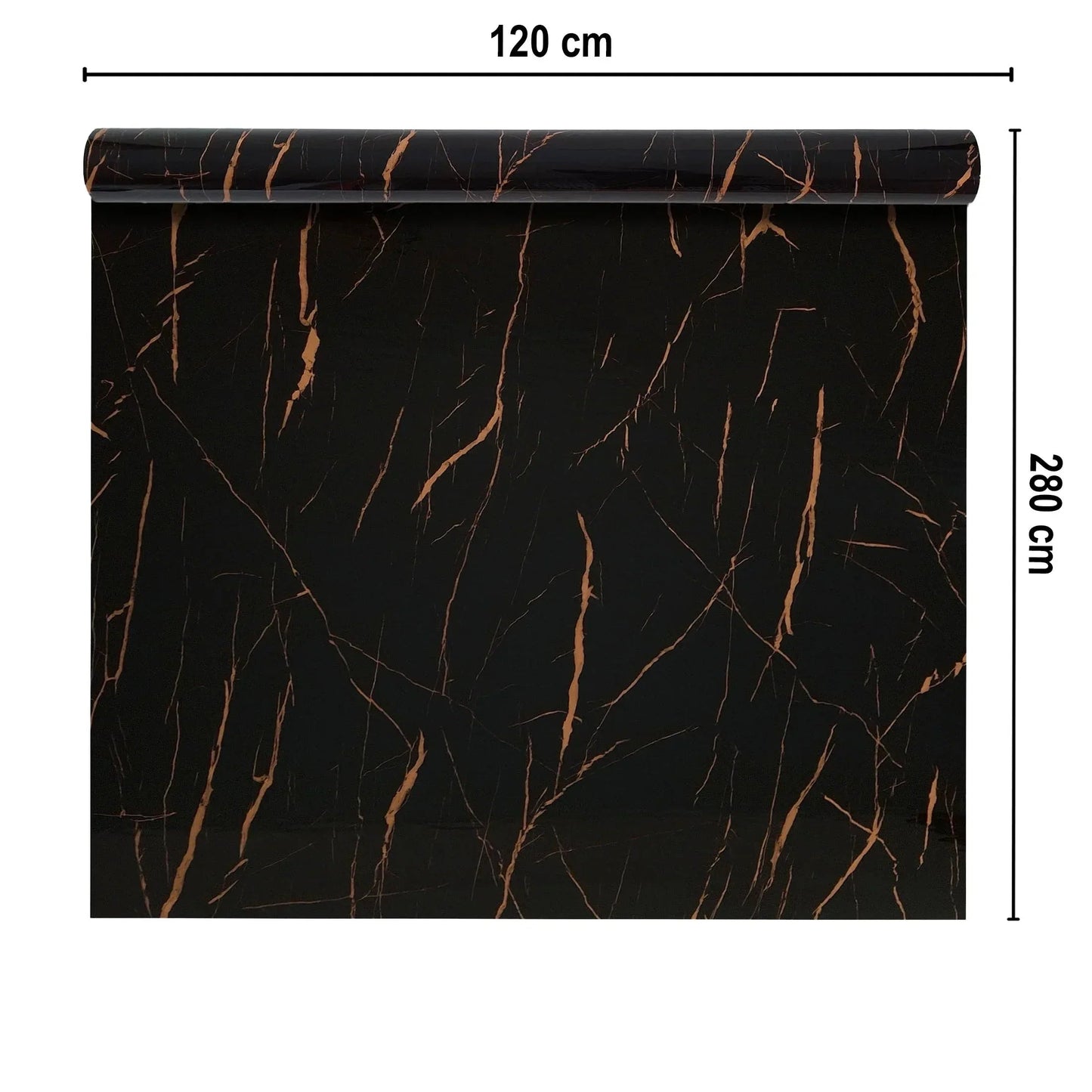 Rola panou autoadeziv, Naimeed D7366, design modern, 2.5mm grosime, 120x280cm, Negru