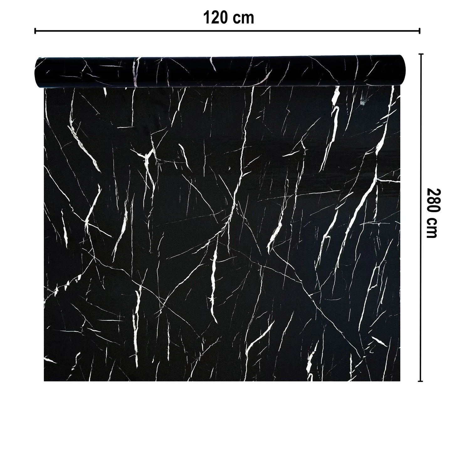 Rola panou autoadeziv, Naimeed D7367, design modern, 2.5mm grosime, 120x280cm, Negru