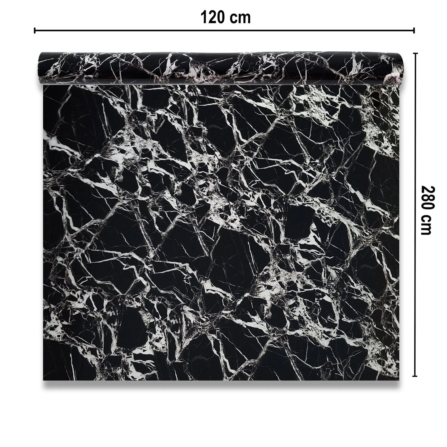 Rola panou autoadeziv, Naimeed D7373, design modern, 2.5mm grosime, 120x280cm, Negru