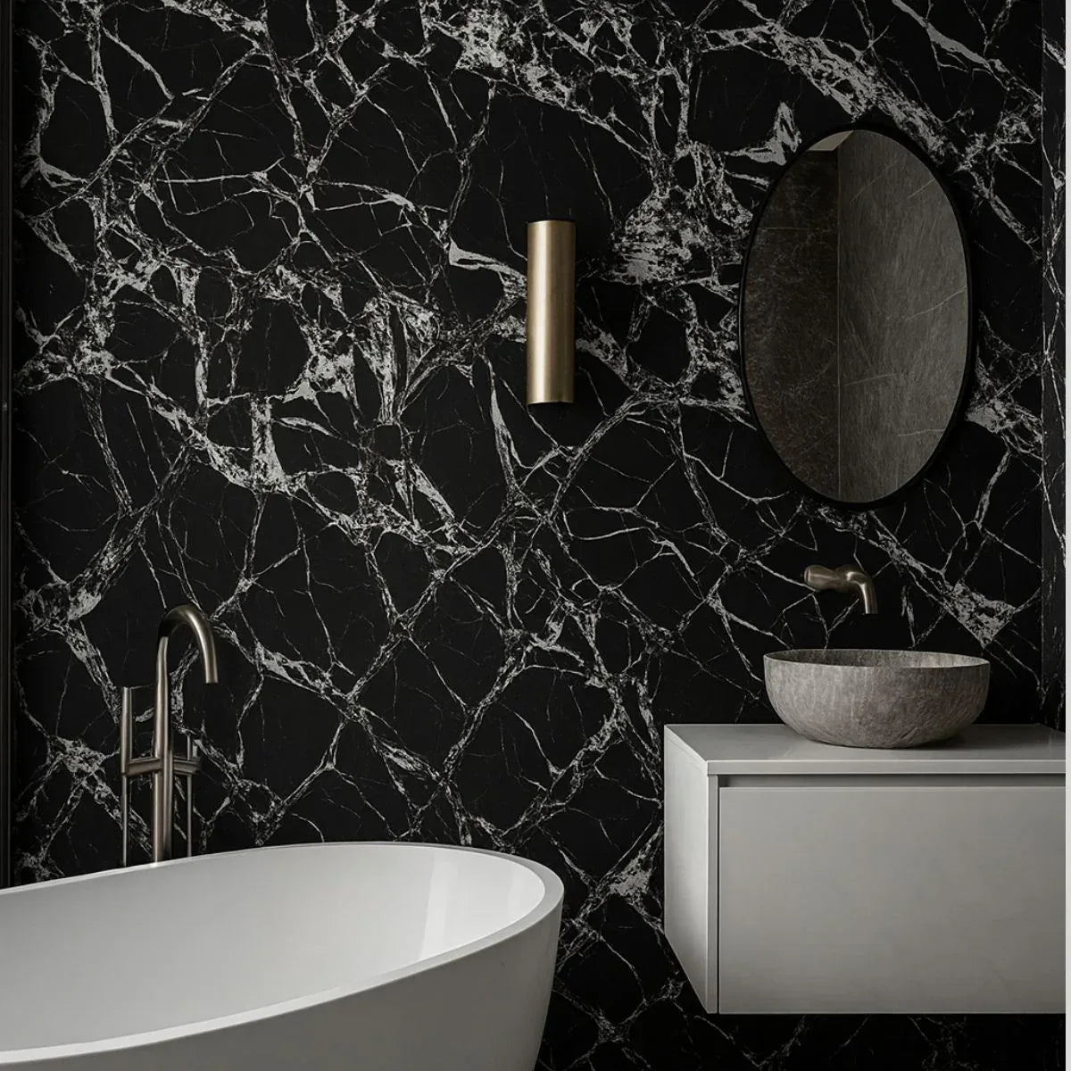 Rola panou autoadeziv, Naimeed D7373, design modern, 2.5mm grosime, 120x280cm, Negru