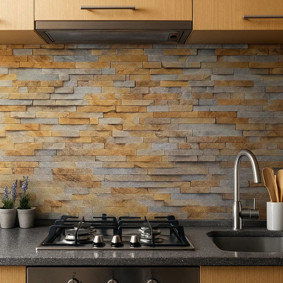 Rola panou autoadeziv, Naimeed D7380, design modern, 2.5mm grosime, 120x280cm, Maro