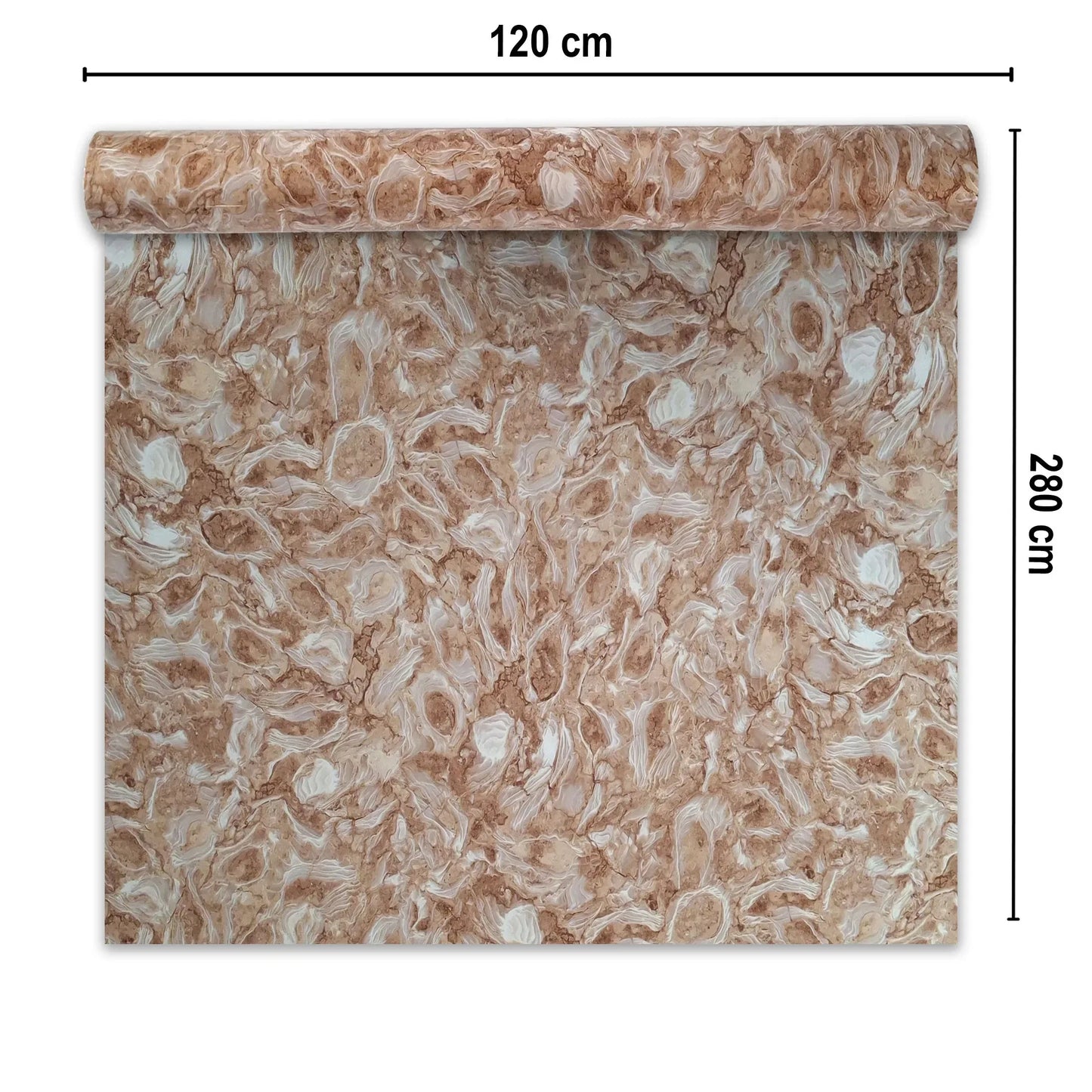 Rola panou autoadeziv, Naimeed D7381, design modern, 2.5mm grosime, 120x280cm, Maro deschis
