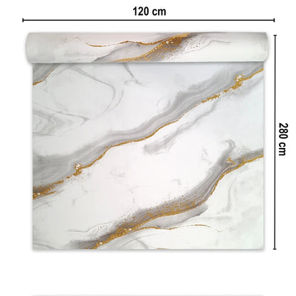 Rola panou autoadeziv, Naimeed D7385, design modern, 2.5mm grosime, 120x280cm, Alb