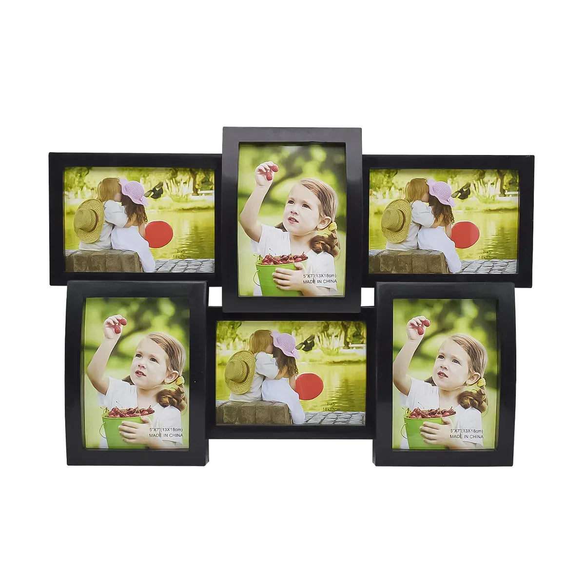 Rama Foto Family, 6 poze, Naimeed D74, Negru