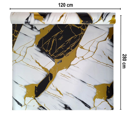 Rola panou autoadeziv, PET premium, cu pelicula protectoare, Naimeed D7405, design modern, 2.5mm grosime, 120x280cm, Alb