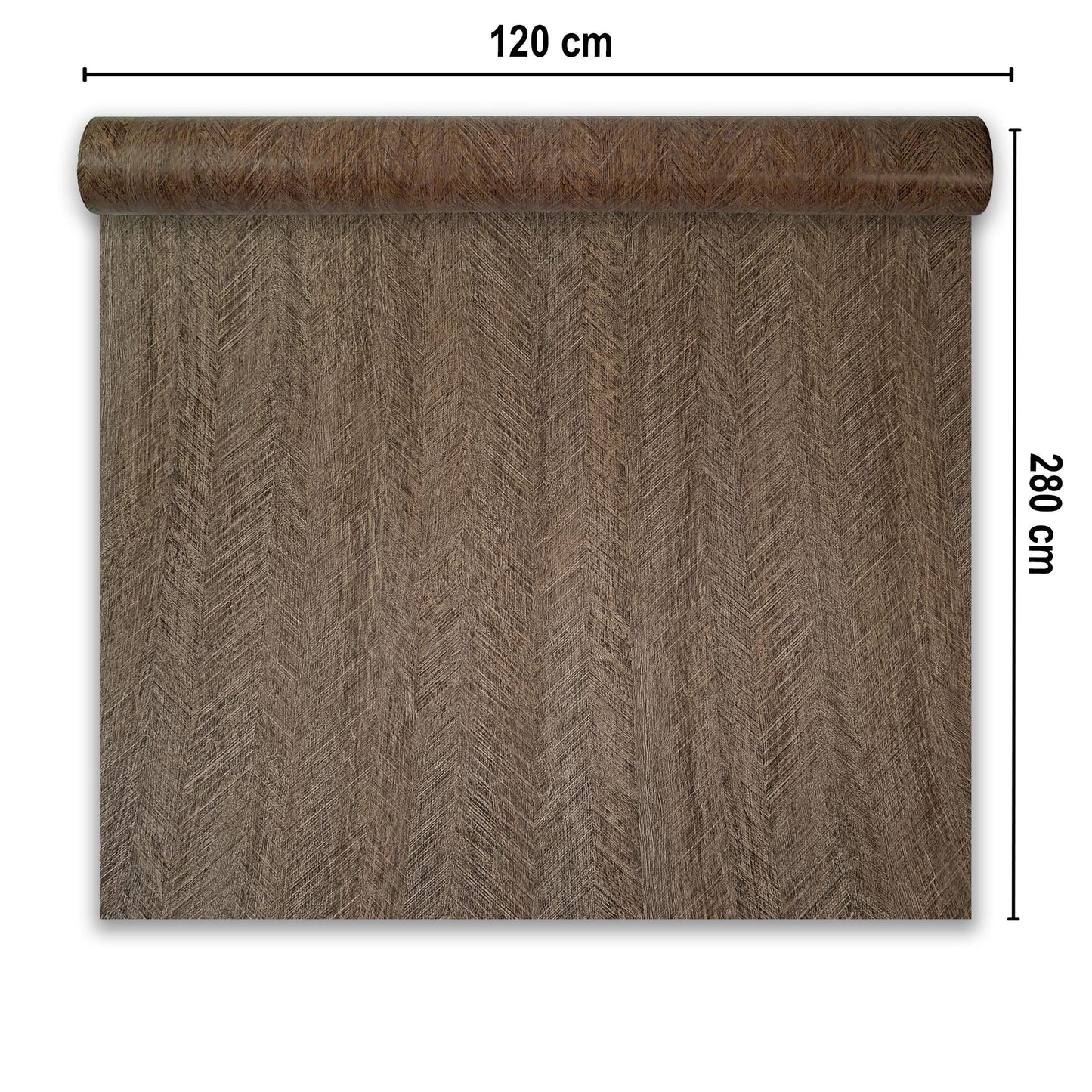 Rola panou autoadeziv, PVC premium, Naimeed D7412,  textura usor in relief, cu aspect lemnos, 2.5mm grosime, 120x280cm, Maro