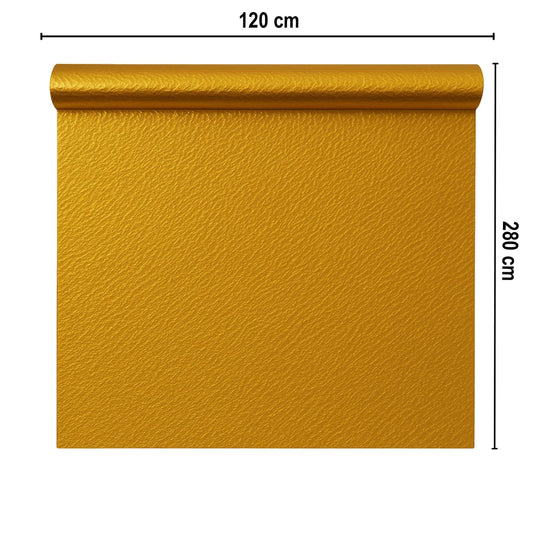 Rola panou autoadeziv, PET premium, Naimeed D7426, design 3D cu model in relief, 2.5mm grosime, 120x280cm, Auriu