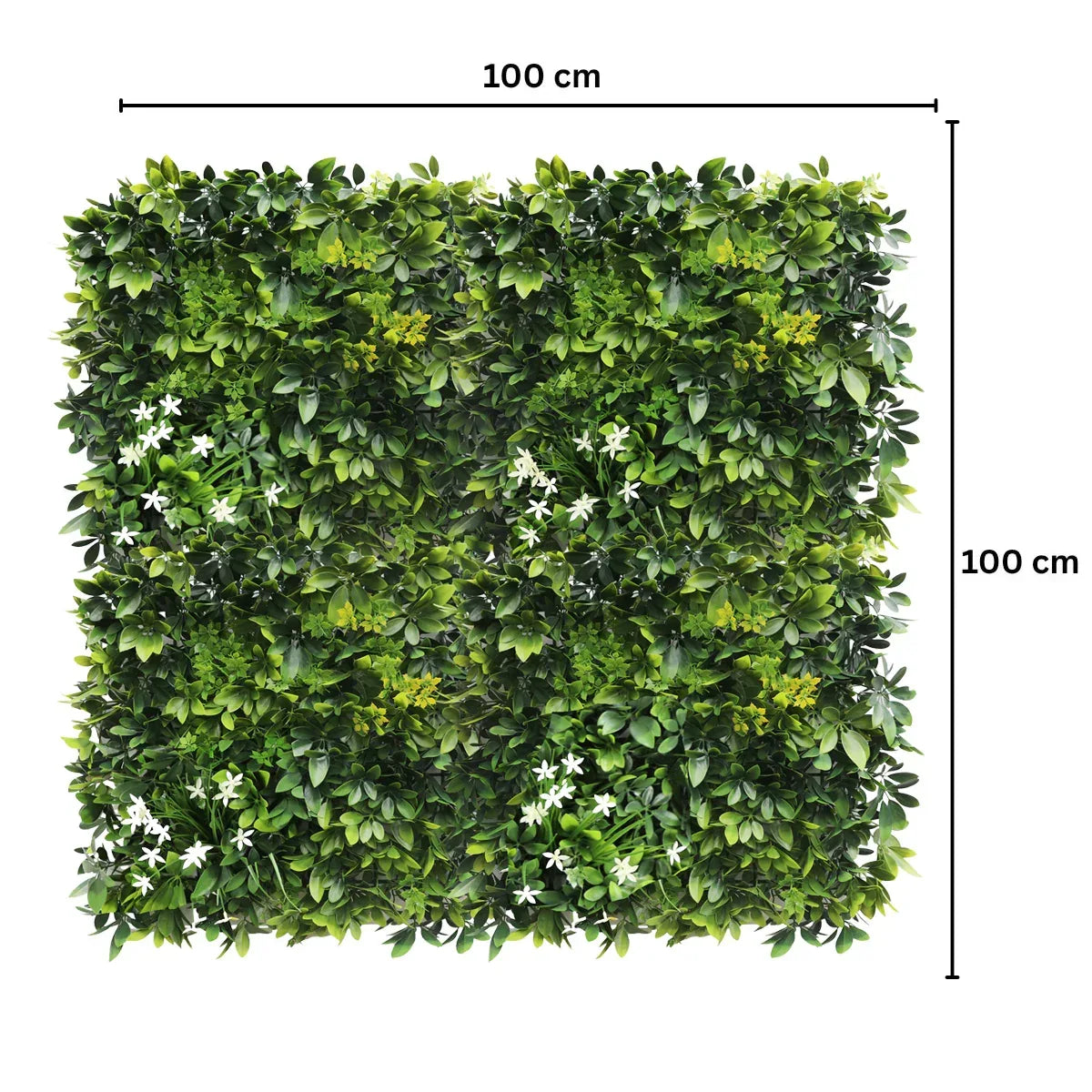 Panou din plante artificiale,cu frunze, Naimeed D7440, Verde, 100x100 cm