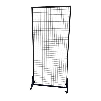 Paravan metalic cu roți pivotante 360°, Naimeed D7462, ideal pentru organizare și expoziții, Dimensiuni 100x229cm, Negru
