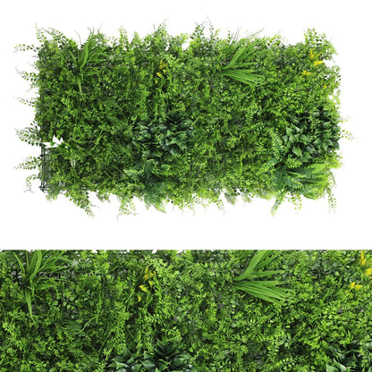 Aranjament decorativ, de perete, cu ramă din aluminiu și plante artificiale Naimeed D7469, Dimensiuni 50x100 cm