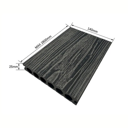Pardoseala decking terasa din compozit WPC, Naimeed D7481, rezistenta sporita, 280x14x2.5cm, Stejar gri