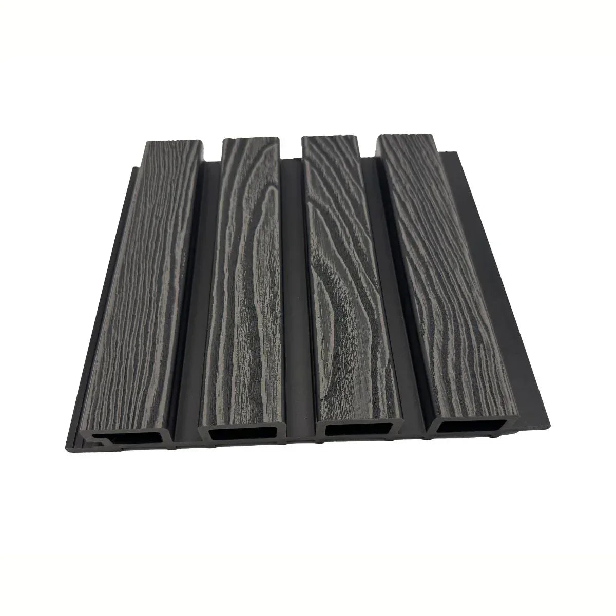 Lambriu decorativ WPC, reliefat, pentru exterior, montaj rapid, rezistenta ridicata, Naimeed D7491, 280x22x2.6cm, Stejar gri