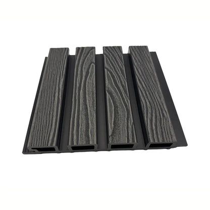 Lambriu decorativ WPC, reliefat, pentru exterior, montaj rapid, rezistenta ridicata, Naimeed D7491, 280x22x2.6cm, Stejar gri