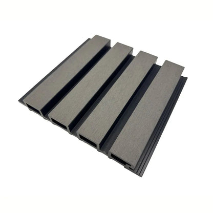 Lambriu decorativ WPC, reliefat, pentru exterior, montaj rapid, rezistenta ridicata, Naimeed D7494, 280x22x2.6cm, Stejar gri