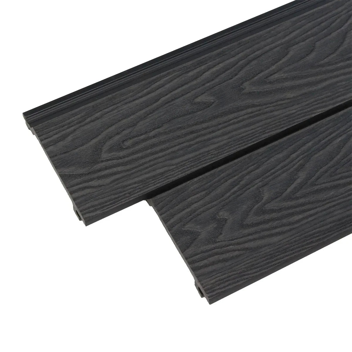 Lambriu decorativ riflaj WPC, pentru exterior, montaj rapid, rezistenta ridicata, Naimeed D7497, 280x14.8x2.1cm, Stejar gri