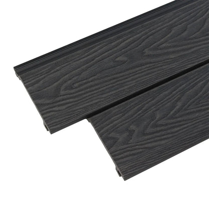 Lambriu decorativ riflaj WPC, pentru exterior, montaj rapid, rezistenta ridicata, Naimeed D7497, 280x14.8x2.1cm, Stejar gri