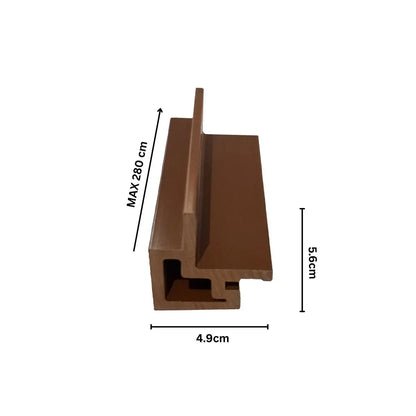 Coltar coextrudat pentru lambriu WPC exterior, Naimeed D7501, Dimensiuni 280x5.6x4.9cm, Teac