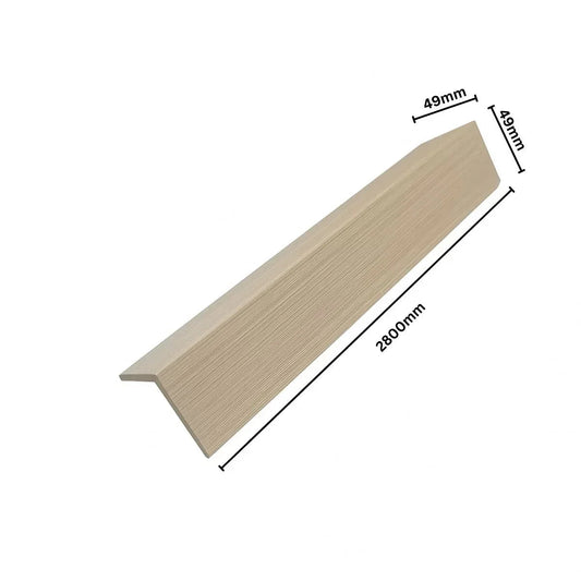 Cornier Perimetral, exterior, din compozit WPC ,cu strat coextrudat protector Naimeed D7513, Dimensiuni 280X4.9X4.9cm, Crem