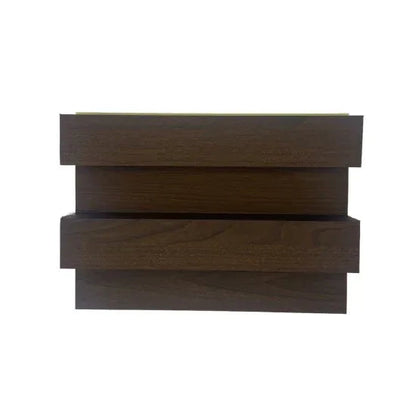 Panou decorativ riflaj WPC, montaj rapid, rezistenta ridicata, Naimeed D7515, 260x21.4x6cm, nuc inchis