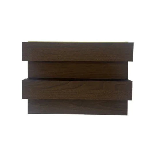 Panou decorativ riflaj WPC, montaj rapid, rezistenta ridicata, Naimeed D7515, 260x21.4x6cm, nuc inchis
