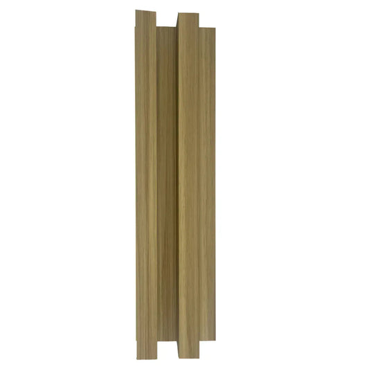 Panou decorativ riflaj WPC, montaj rapid, rezistenta ridicata, Naimeed D7516, 260x21.4x6cm, stejar natural