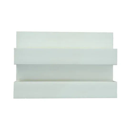 Panou decorativ riflaj WPC, montaj rapid, rezistenta ridicata, Naimeed D7517, 260x21.4x6cm, alb