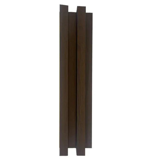 Panou decorativ riflaj WPC, montaj rapid, rezistenta ridicata, Naimeed D7515, 260x21.4x6cm, nuc inchis