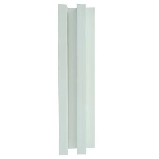 Panou decorativ riflaj WPC, montaj rapid, rezistenta ridicata, Naimeed D7517, 260x21.4x6cm, alb