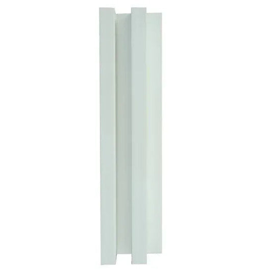 Panou decorativ riflaj WPC, montaj rapid, rezistenta ridicata, Naimeed D7517, 260x21.4x6cm, alb