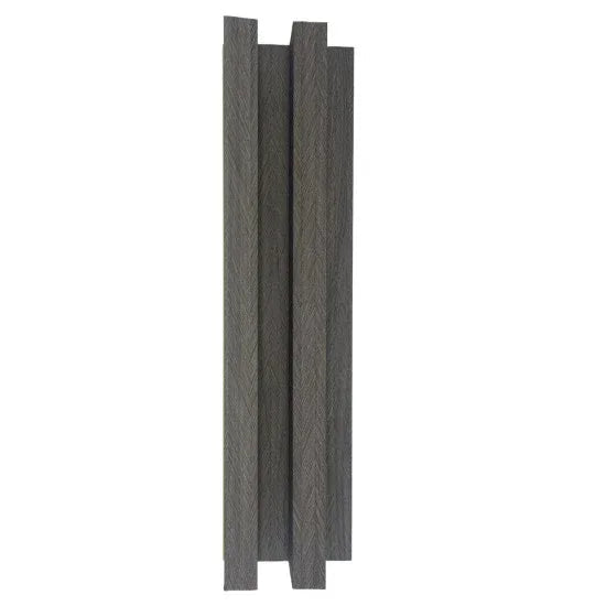 Panou decorativ riflaj WPC, montaj rapid, rezistenta ridicata, Naimeed D7518, 260x21.4x6cm, gri